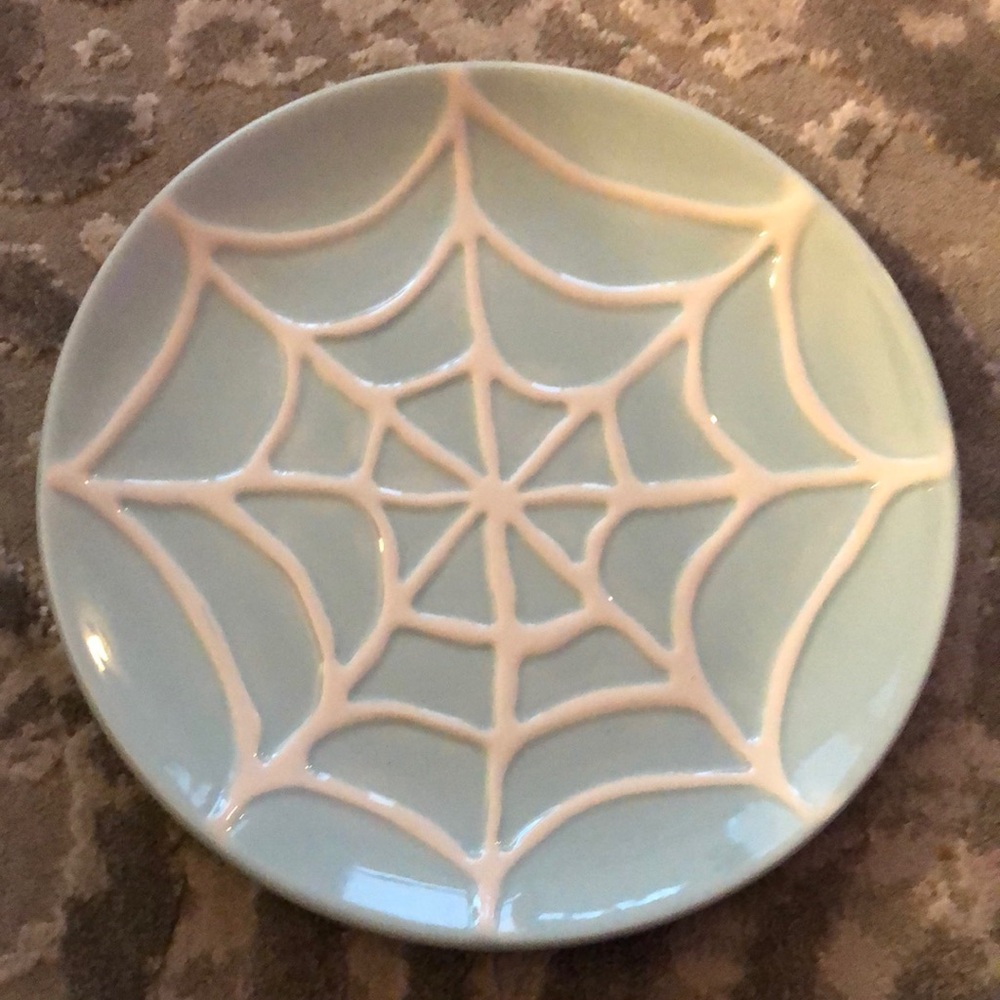 Pastel Blue Spiderweb Plate
